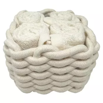 Набор из 4 простых хлопчатобумажных полотенец - классические Daunex, натуральный