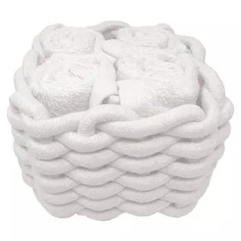 Набор из 4 простых хлопчатобумажных полотенец - классические Daunex, цвет Bianco