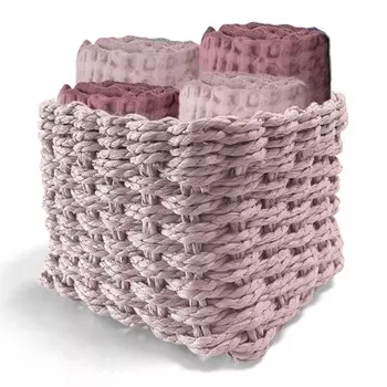 Набор из 4 простых хлопчатобумажных полотенец - вафельные Daunex, цвет Cipria