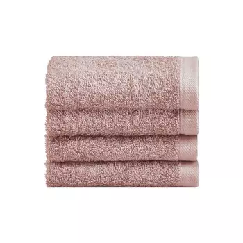 Набор из 4 простых хлопчатобумажных полотенец - жемчужный Lisola Basic, цвет Margot