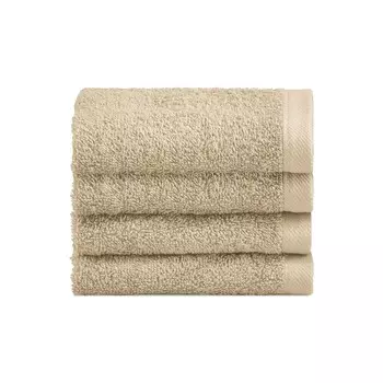 Набор из 4 простых хлопчатобумажных полотенец - жемчужный Lisola Basic, цвет Beach