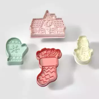 Набор из 4 рождественских формочек для печенья El Corte Ingls, разноцветный