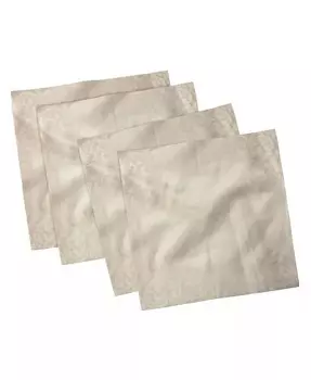 Набор из 4 салфеток Swirl Leaves, 12 x 12 дюймов Ambesonne, белый