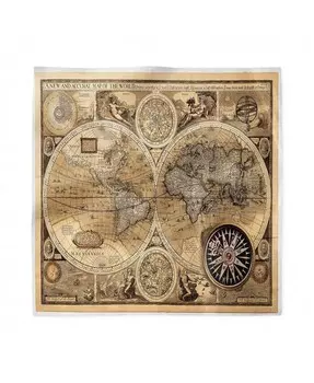 Набор из 4 салфеток Wanderlust, 12 x 12 дюймов Ambesonne, коричневый