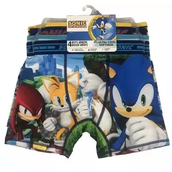 Набор из 4 спортивных боксеров Sonic the Hedgehog Licensed Character, мультиколор