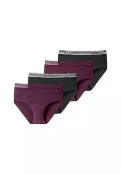 Набор из 4 трусиков для месячных Secret Care SCHIESSER, цвет Schwarz / Pflaume