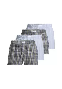 Набор из 4 трусов-боксеров в стиле ретро Seidensticker, цвет Blau / Mehrfarbig