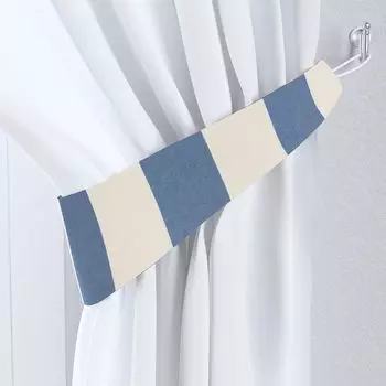 Набор из 4 уличных штор, водонепроницаемых, непрозрачных, ветрозащитных, УФ-защиты, солнцезащитных штор для балкона, сада, двора (52 x 108 дюймов, белый) Dekoria, синий