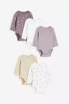 Набор из 5 боди с длинными рукавами H&M