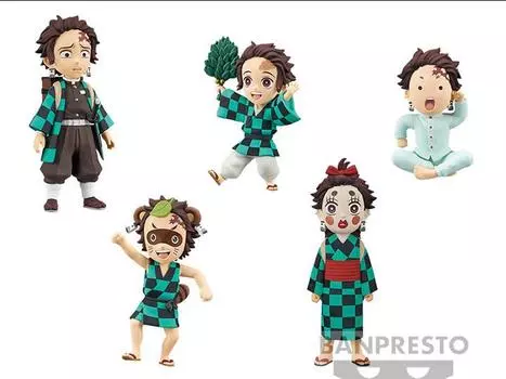 Набор из 5 фигурок Demon Slayer: Kimetsu no Yaiba World Collectable Figure Tanjiro Kamado Collection BANPRESTO