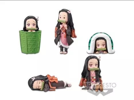 Набор из 5 фигурок Demon Slayer: Kimetsu no Yaiba World Collectable Figure Nezuko Kamado Collection II BANPRESTO