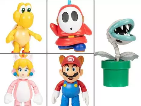 Набор из 5 фигурок World of Nintendo 4" Wave 28 JAKKS PACIFIC
