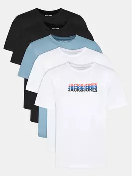 Набор из 5 футболок стандартного кроя Jack&Jones, мультиколор