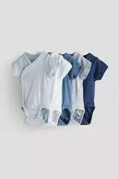 Набор из 5 хлопковых боди H&M, синий