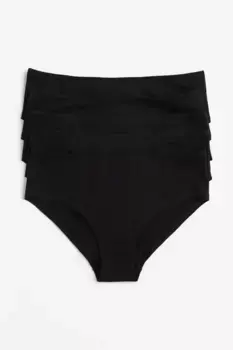 Набор из 5 хлопковых хипстеров H&M, черный