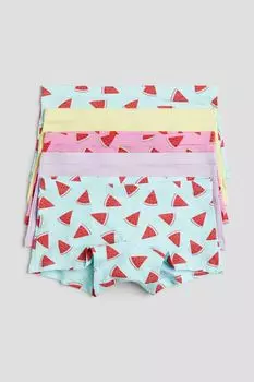 Набор из 5 хлопковых трусов-боксеров H&M, бирюзовый