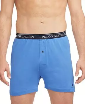 Набор из 5 мужских хлопковых трикотажных боксеров классического кроя Polo Ralph Lauren