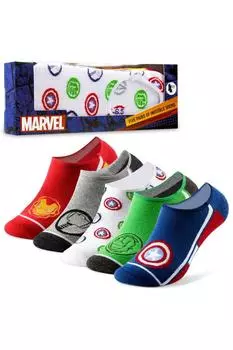 Набор из 5 невидимых носков Avengers Marvel, мультиколор
