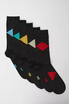 Набор из 5 носков с большими бриллиантами Burton, мультиколор