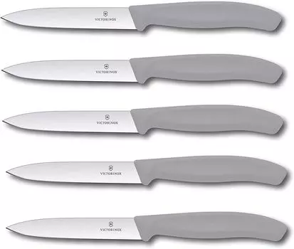 Набор из 5 ножей для овощей Victorinox Ножи для томатов Swiss Classic 10 см Холодный серый / Серый Victorinox Swiss Army