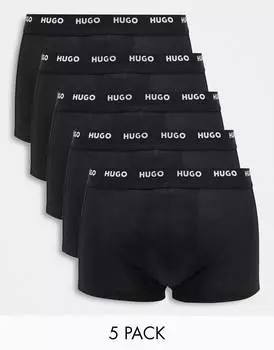 Набор из 5 пар трусов HUGO Bodywear черного цвета