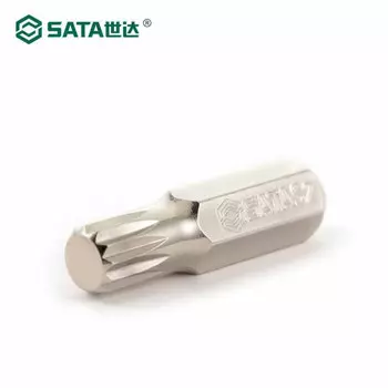 Набор из 5 предметов SATA, серия 8 мм, 12-угольная отвертка длиной 30 мм, головка M10, 59468, сменная бита