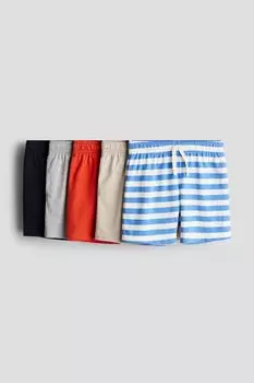 Набор из 5 шорт из хлопкового трикотажа H&M, синий