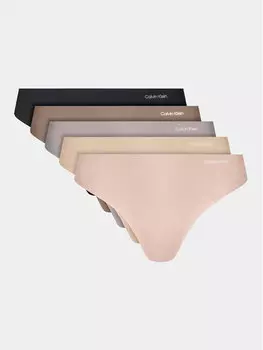 Набор из 5 стрингов Calvin Klein, мультиколор