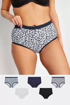 Набор из 5 трусов с животным принтом Yours, серый