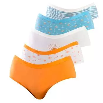 Набор из 5 женских хлопковых эластичных трусиков d4c17 Dim, мультиколор