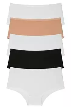 Набор из 5 женских трусиков с высокой талией, разные цвета Nicoletta, разноцветный