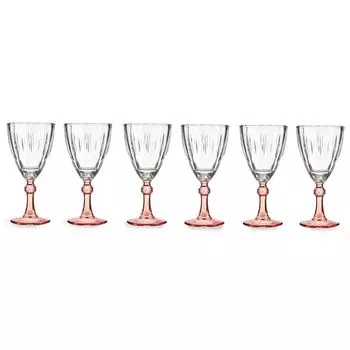 Набор из 6 бокалов для вина с цветной основой объемом 275 мл Vivalto