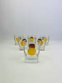 Набор из 6 бокалов для виски Medusa Благородный и элегантный хрустальный бокал в стиле меандр, новинка высокого качества, 200 мл Bavary