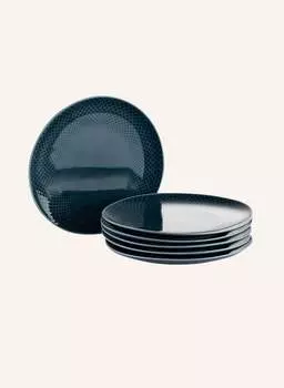 Набор из 6 десертных тарелок Junto Ocean blue, диаметр: 22 см. Rosenthal, синий