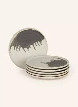 Набор из 6 десертных тарелок омху, диаметр: 21 см. Ferm Living, бежевый