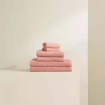 Набор из 6 хлопковых полотенец 450 г/м2 Aura Basics El Corte Ingls, розовый