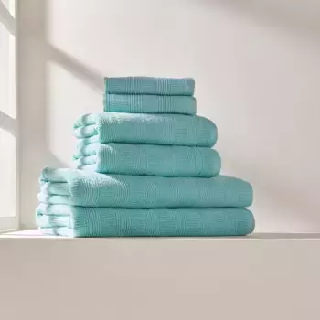 Набор из 6 хлопковых полотенец 450 гр/м2 Palermo Basics El Corte Ingls, синий