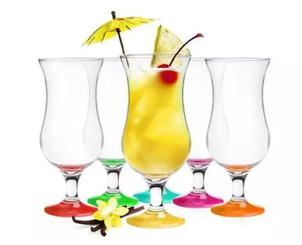 Набор из 6 коктейльных стаканов по 480 мл, 9 вариантов Hurricane Long Drink Glasses Барные стаканы (Mix 2) Sendez