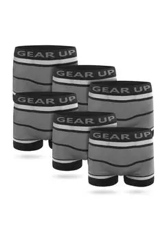 Набор из 6 мужских брюк-боксеров из микрофибры в стиле ретро normani, цвет Grau Stripe