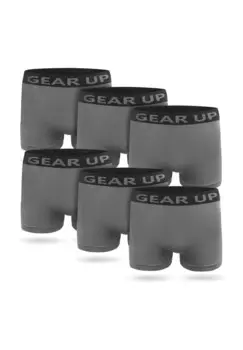 Набор из 6 мужских брюк-боксеров из микрофибры в стиле ретро Normani, серый