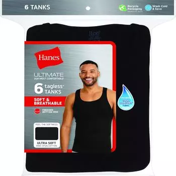 Набор из 6 мужских окрашенных футболок Hanes Ultimate