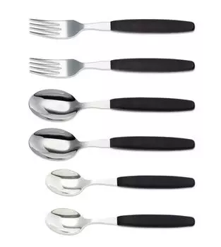 Набор из 6 ножей Giesser столовых приборов по 2 шт. ложка чайная вилка - черный GIESSER MESSER