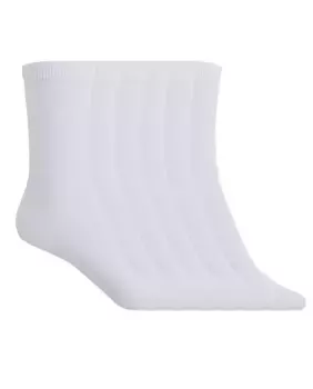 Набор из 6 пар однотонных хлопковых носков Basix Punto Blanco, белый