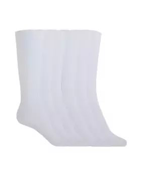 Набор из 6 пар однотонных хлопковых носков Basix Punto Blanco, белый