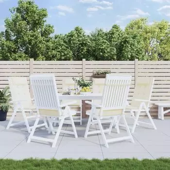 Набор из 6 подушек для высокой спинки The Living Store из оксфордской ткани кремового цвета, бежевый