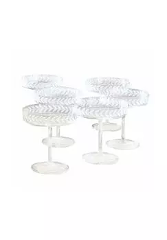 Набор из 6 прозрачных бокалов для шампанского Macomb Loberon, klar