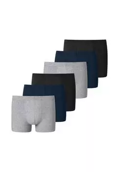 Набор из 6 шорт/брюк «Ретро» — предметы первой необходимости 95/5 — органический хлопок SCHIESSER, цвет Schwarz Blau Grau