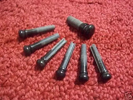 Набор из 6 штифтов для моста из рога водяного буйвола и концевого штифта Allparts BP-0856-000