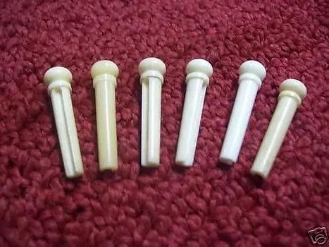 Набор из 6 штифтов для моста из верблюжьей кости, без точки Allparts BP-2854-000