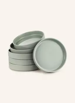 Набор из 6 столовых тарелок, диаметр: 20 см. Blomus, серый